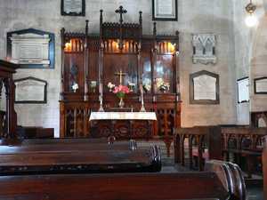 Interieur van de lastig te bereiken St. Peter kerk
