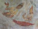 Eén van de fresco's van de Wolkenmeisjes op de Leeuwenrots